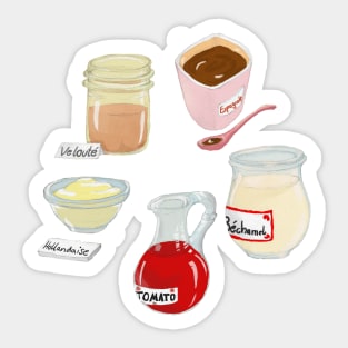 Five French sauces - a heart for cooking Sticker